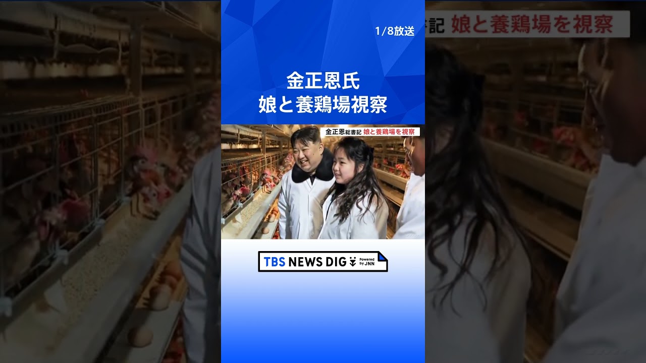 金正恩氏、娘と養鶏場視察「より多くの肉と卵が人民に届くように」経済分野での娘同行は“異例” |TBS NEWS DIG #shorts