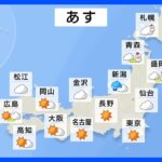 広く晴れるも北陸は曇りや雨　土砂災害に注意　西日本の天気も下り坂｜TBS NEWS DIG