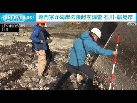 能登半島地震の影響で“海岸隆起”専門家らが調査(2024年1月14日)