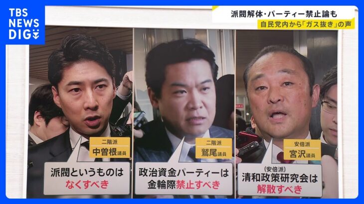 「安倍派解体すべき」「資金パーティー禁止に」…自民党「政治刷新本部」で若手ら意見も党内から「ガス抜きでしかない」との声が【news23】｜TBS NEWS DIG