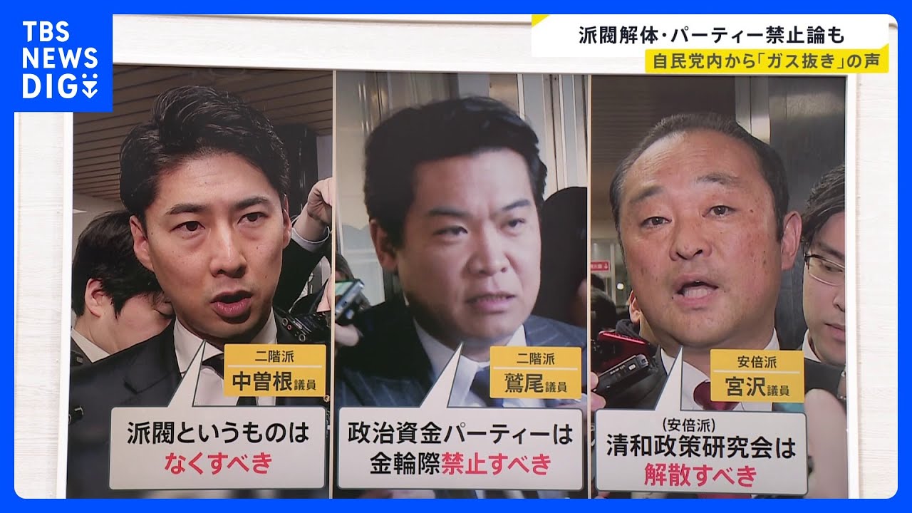 「安倍派解体すべき」「資金パーティー禁止に」…自民党「政治刷新本部」で若手ら意見も党内から「ガス抜きでしかない」との声が【news23】｜TBS&nbsp;NEWS&nbsp;DIG