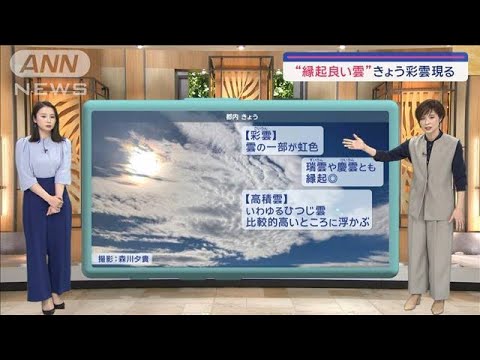 【全国の天気】きょう現れた“縁起良い雲”あすは西日本スッキリせず【スーパーJチャンネル】(2024年1月18日)