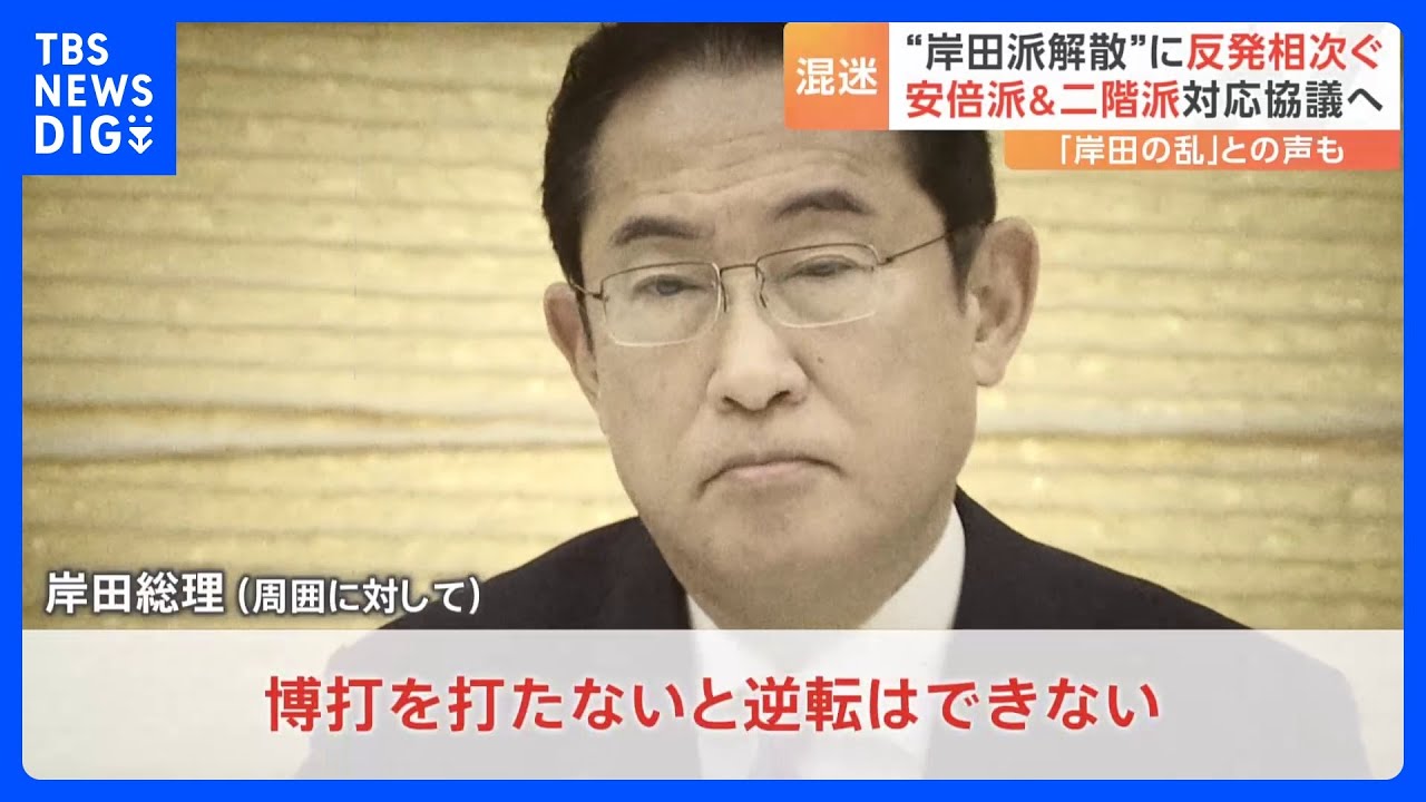 “岸田派解散”に反発相次ぐも岸田総理は「博打を打たないと逆転はできない」｜TBS&nbsp;NEWS&nbsp;DIG