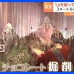 「山を削って食べてみたい」バレンタインを前に仰天“チョコレート山脈”が渋谷に登場｜TBS NEWS DIG
