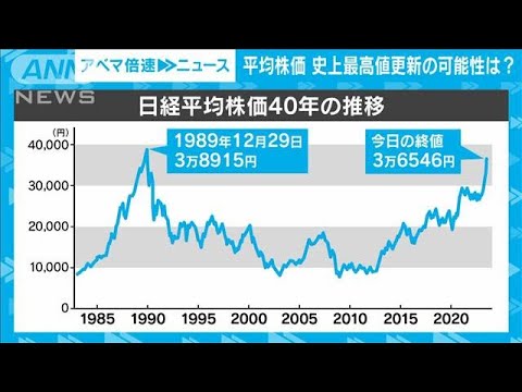 【日経平均】“バブル後最高値”要因は 今後も上がる？下がる？｜経済部 吉田貴司記者【ABEMA NEWS】(2024年1月22日)