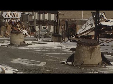 能登地震　冷え込み積雪も　あすにかけ大雪警戒続く　輪島市(2024年1月24日)