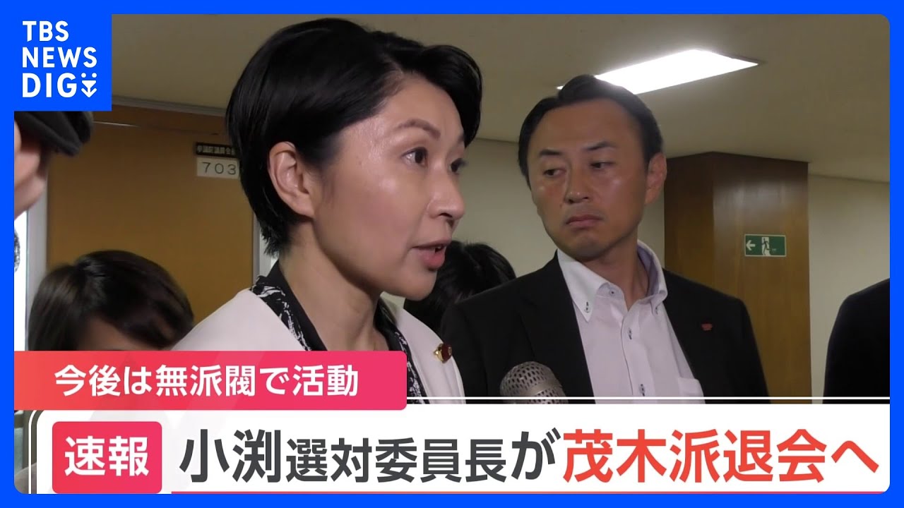 【速報】小渕優子選対委員長が茂木派からの退会を表明|TBS NEWS DIG