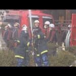 世界遺産・法隆寺で消防訓練…一斉放水も　文化財防火デー(2024年1月26日)