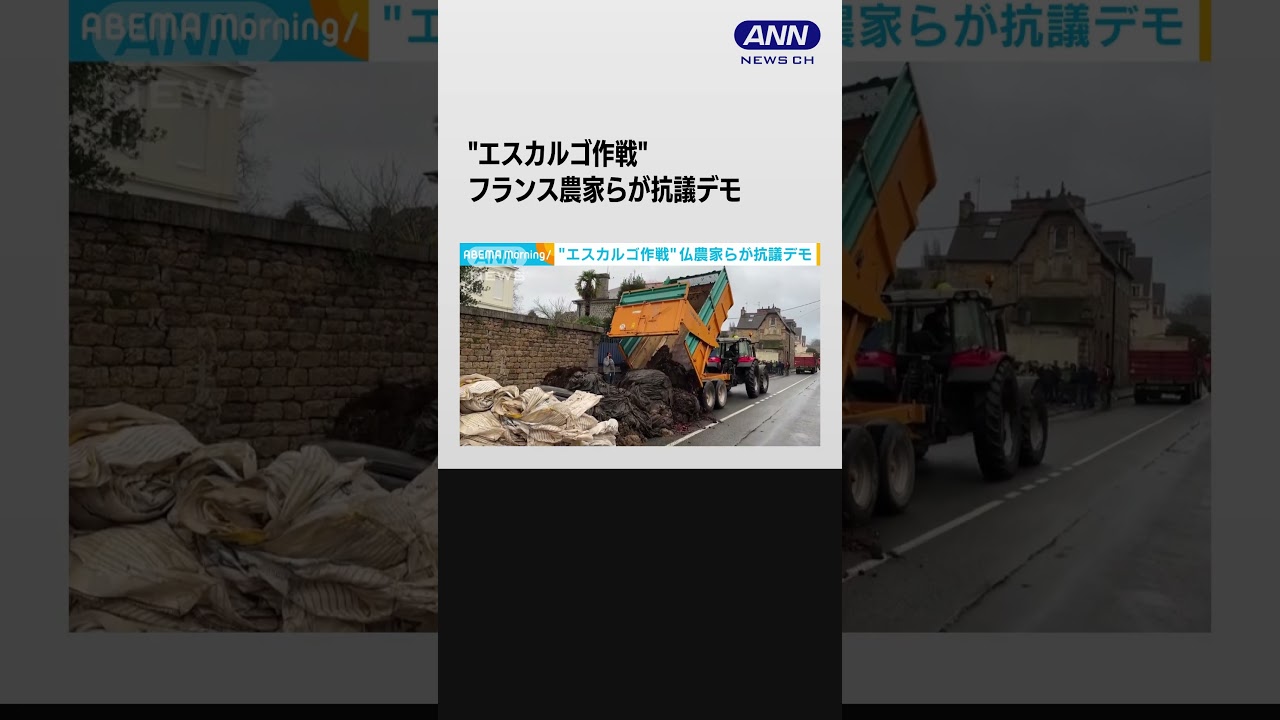 “エスカルゴ作戦”で道路封鎖　フランスの農家らが“生活苦”訴え、抗議デモ　#shorts