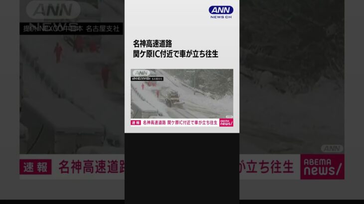 【大雪影響】名神高速道路　関ケ原IC付近で5キロ〜6キロにわたり車が立ち往生 #shorts