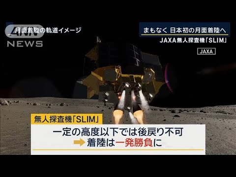 まもなく日本初の月面着陸へ…JAXA無人探査機『SLIM』【報道ステーション】(2024年1月19日)