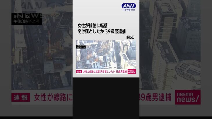 【速報】JR品川駅で女性が線路に転落　突き落としたとみられる男の身柄を確保 #shorts