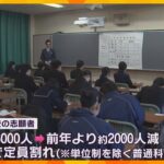 倍率は現行制度で最低　大阪府立高校で一般入試　来年度から私立高校の授業料無償化が段階的に開始