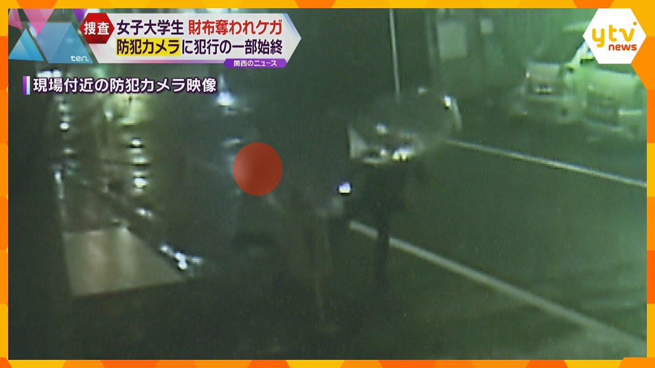 女子大学生の腹を何度も蹴る姿が防犯カメラに　中年の男が財布を奪って逃走　強盗致傷事件として捜査