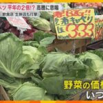 旬の野菜の価格高騰「よう買わん」キャベツは平年の2倍、白菜は3倍に「3月の気温寒く野菜育たず」