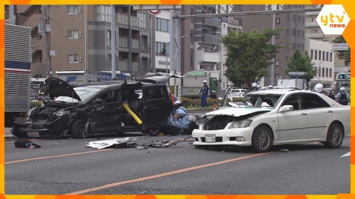タクシーが反対車線を200ｍ以上逆走　6台絡む事故で3人重軽傷「時速60～80キロ出ていた」京都