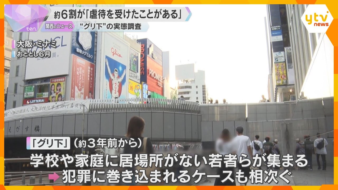 “グリ下” の若者の約6割「家庭内で暴力や虐待受けたことある」NPOが実態調査　低年齢化も指摘