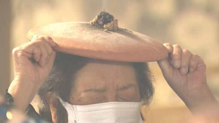 「ぼけ封じの寺」として知られる滋賀県大津市の岩間寺で「ほうろく灸」　参拝者が健康を祈願