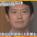 兵庫県の職員採用試験で4割が筆記試験を辞退　斎藤知事のパワハラ疑惑など影響か　例年より高い辞退率