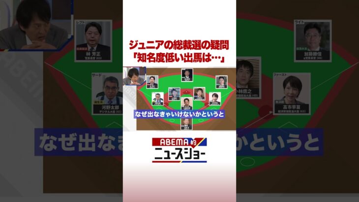 ジュニアの総裁選の疑問「知名度低い出馬は…」 #ABEMA的ニュースショー #shorts