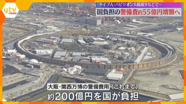 万博の警備費が約55億円増額へ　来場する要人多く、海外パビリオンの空きスペースの警備なども要因に