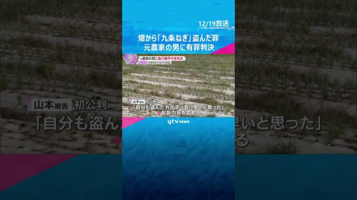 「盗んだ方が手っ取り早い」九条ねぎ盗んだ元農家の男に有罪判決「動機に酌量の余地なく悪質」　#shorts #読売テレビニュース