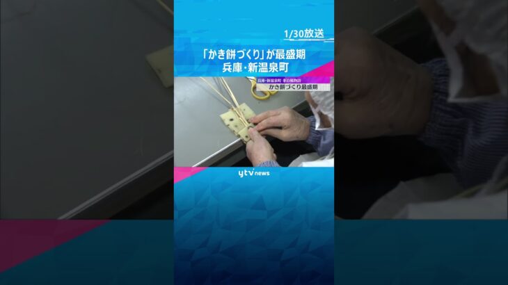 冬の風物詩「かき餅づくり」が最盛期　エビや青ノリなどを練り込んだ色とりどりの餅　兵庫・新温泉町 #shorts #読売テレビニュース