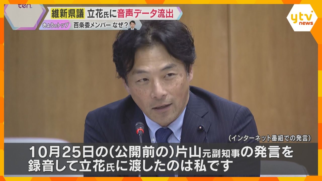 【波紋】「県民がこの情報を知らずに行動していいのか」維新の兵庫県議が非公開データをＮ党・立花氏に提供　吉村代表「ルールに反している」
