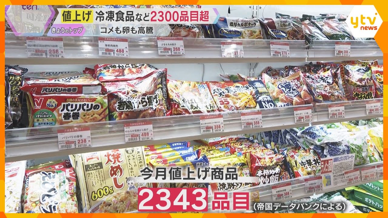 【3月も値上げラッシュ】冷凍食品など2000品目超の食品が値上げ 実質賃金は3年連続マイナス