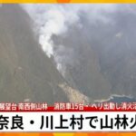 【山林火災】「炎と煙が上がっている」奈良・川上村で山林火災　2500平方メートル以上焼損か