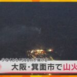 箕面市で山火事、消火活動続く　少なくとも1500平方メートルを焼き、市は近隣に避難指示を出す予定