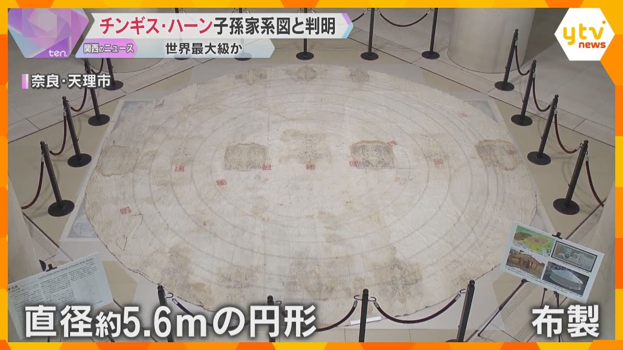「実際のサイズにびっくり」“世界最大級”モンゴル帝国初代皇帝『チンギス・ハーン』子孫家系図が公開