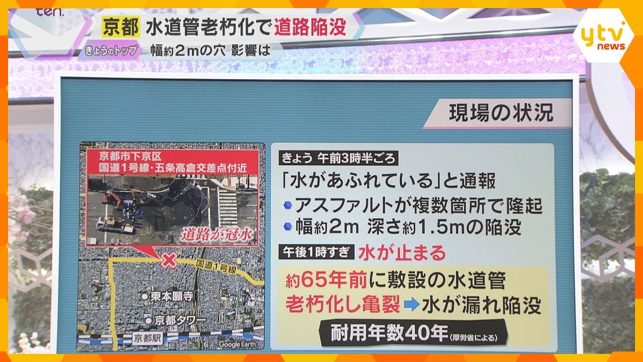 【解説】水道管老朽化で道路陥没 全国で進む老朽化 水道管の更新が進まない2つの原因とは?