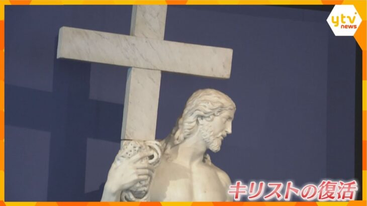 「すごい迫力」　万博イタリア館でミケランジェロの彫刻「キリストの復活」お披露目