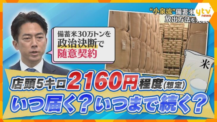 【解説】備蓄米の「随意契約」大手小売業者に売り渡し　コメは5キロ2000円程度まで下がるのか？　流通ルートどう変わる？