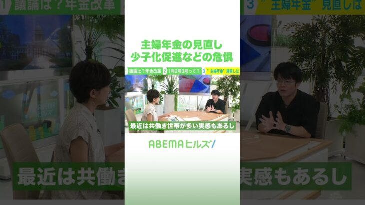 主婦年金見直し 少子化促進などの危惧 #アベヒル #Shorts