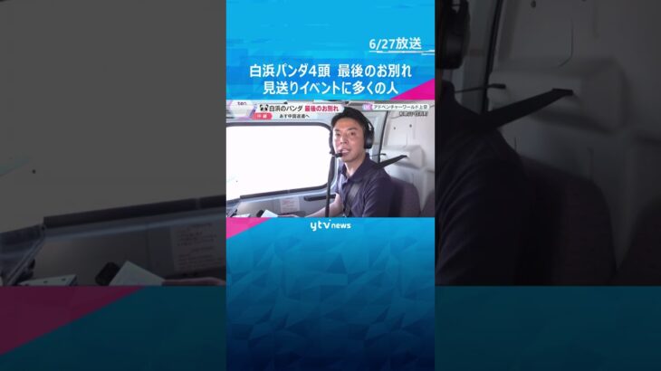 【中継】パンダ4頭と最後のお別れ「見送りイベント」に立ち見含め3500人訪れる　あす中国返還　#tiktokでニュース #読売テレビニュース