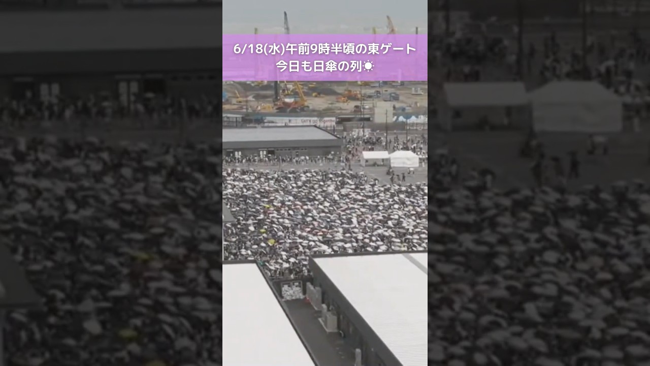 ↑リアルタイム配信はこちら↑ 6月18日(水)朝の万博会場東ゲート#読売テレビニュース #大阪関西万博 #万博