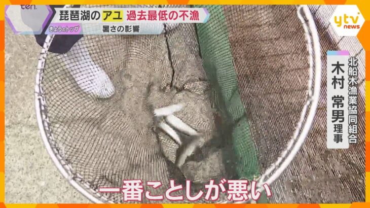 「全然いない」琵琶湖のアユが過去最低の不漁　猛暑で水温上昇、地元の名産に影響　滋賀県に対策を要望「琵琶湖が魚に住みにくくなっている」