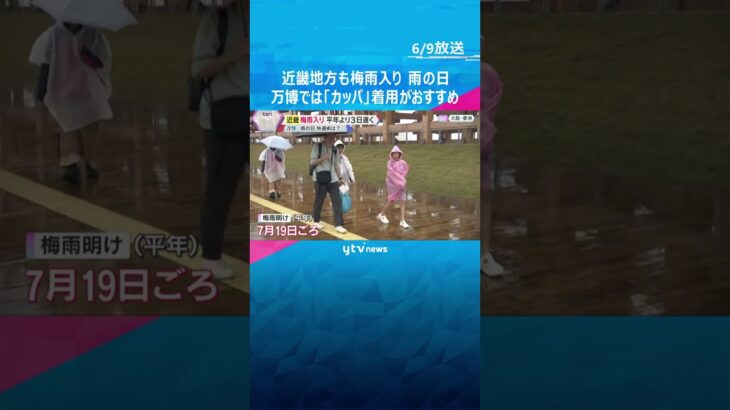 近畿も梅雨入り　雨の万博会場では『カッパ』がおすすめ　パビリオンでは「脱いで」と言われることも  #shorts #読売テレビニュース