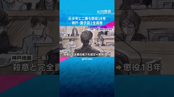 「刑が重すぎる」との控訴退ける　元少年に二審も『懲役18年』判決　15年前の神戸男子高校生殺害事件  #shorts #読売テレビニュース