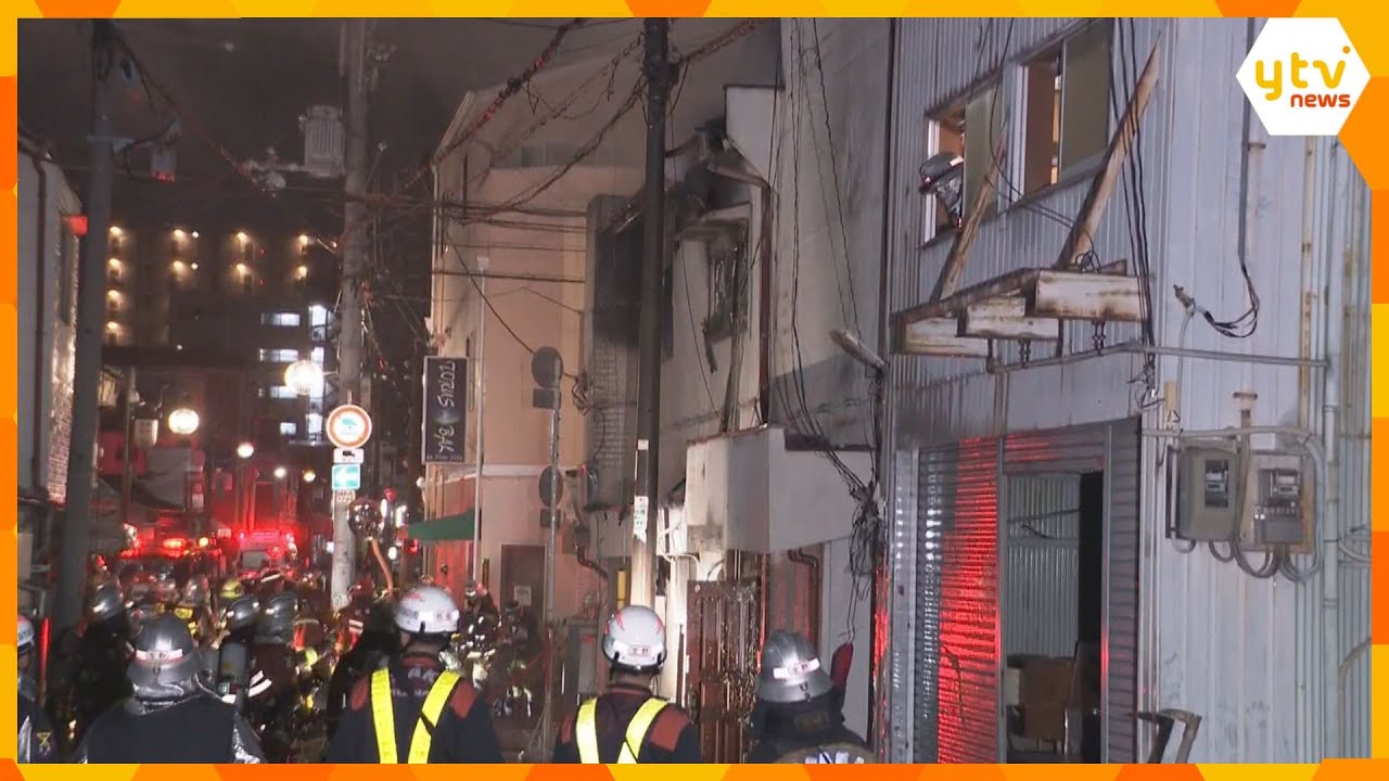 建物火災で男性１名ケガ　隣接する建物に延焼か　火元の建物で店舗開設のため工事　大阪・生野区