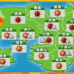 【近畿の天気】あす22日（火）大阪は曇りのち晴れ　厳しい暑さの予想