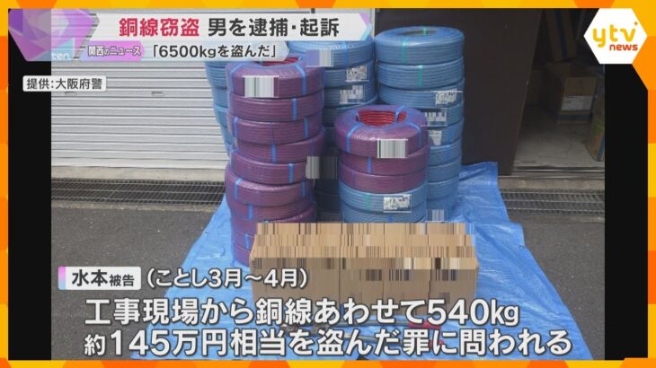 「6500キログラムの銅線を盗んだ」建設業の34歳男を逮捕・起訴 「ギャンブルや遊興費のため」