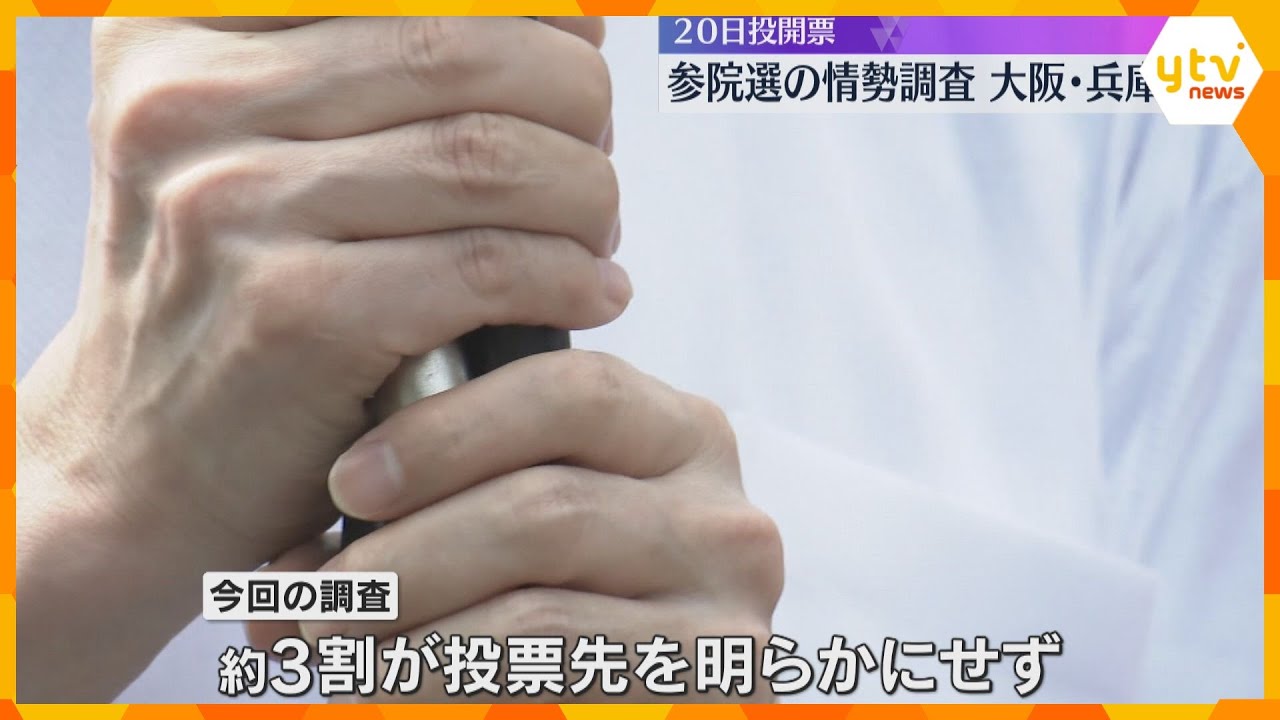 【参院選】近畿の情勢調査　大阪は激しく競り合う展開　兵庫は泉さんが一歩抜け出す　20日投開票