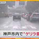 ゲリラ豪雨の神戸から生中継　車のワイパーを振っても追いつかない雨量　堺市では3000軒以上で停電