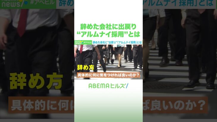 辞めた会社に出戻り “アルムナイ採用”とは #アベヒル #Shorts