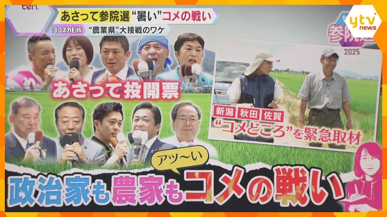 【ヨコスカ解説】コメをめぐり“暑い”戦い…新潟では高温に強い品種開発　一人区の「コメどころ」で大接戦も