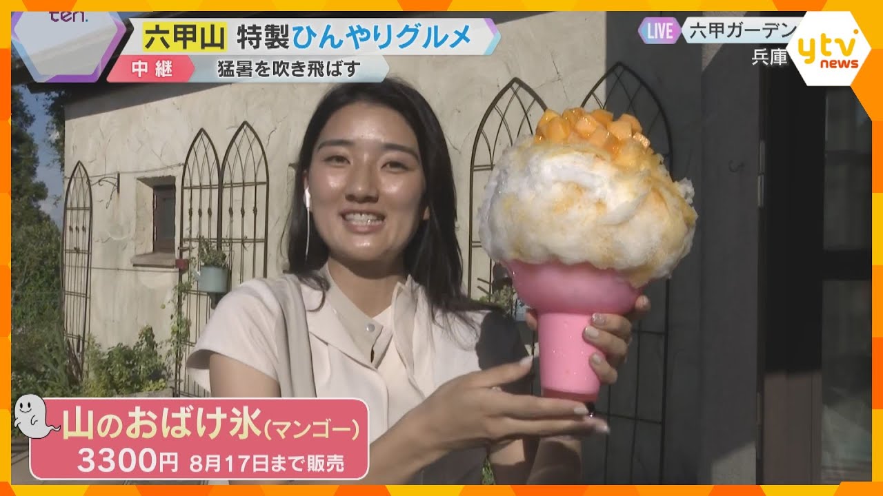 夏の恒例行事「氷室開き」の氷が溶ける暑さ…六甲山に登場したのは顔の2倍もある「巨大かき氷」神戸市