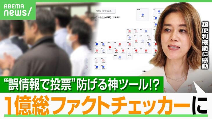 【有権者 必見】“誤情報で投票”はNG！慶大教授も絶賛「選挙のファクトチェックに使えるツール」デマに騙されずに政府データで確認を｜アベヒル